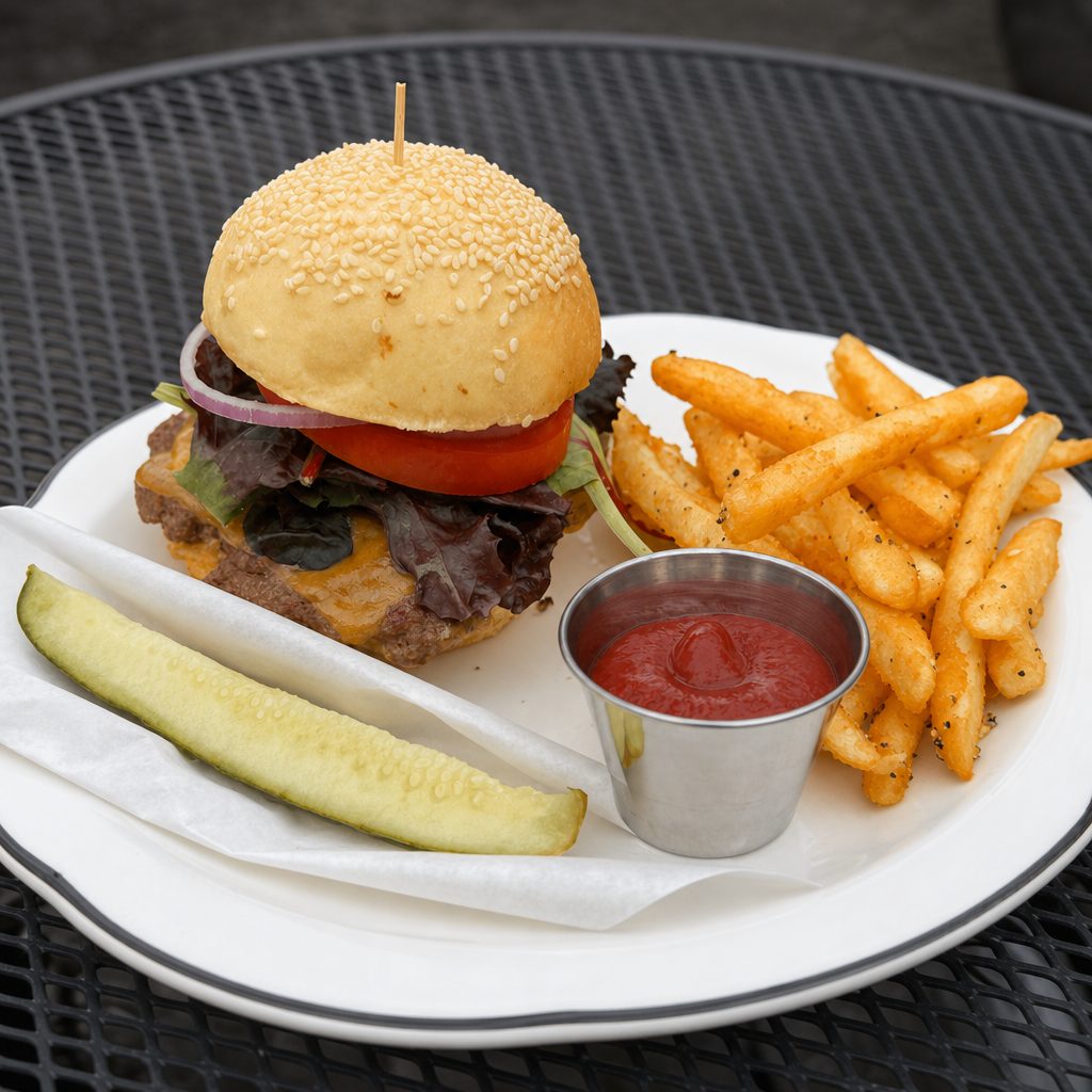 The Riv Homestyle Burger.